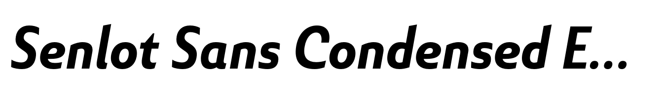 Senlot Sans Condensed Ex Bold Italic